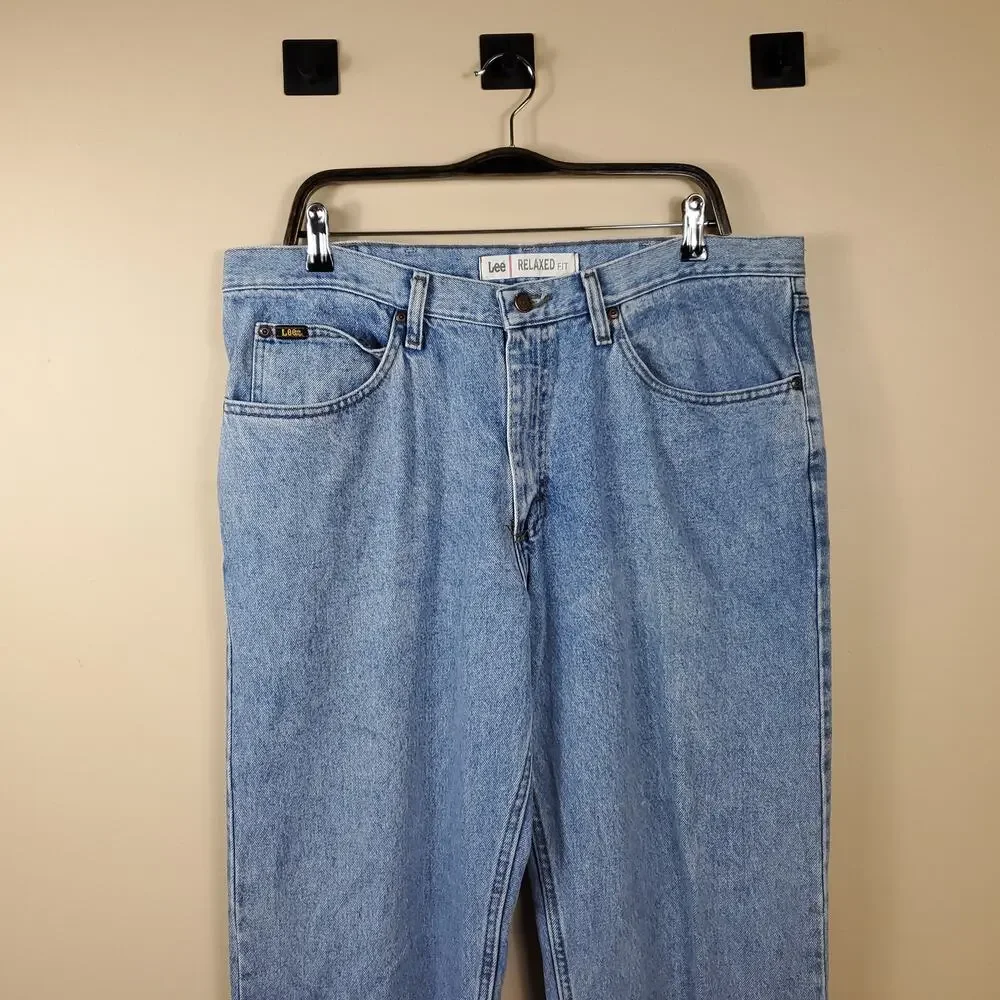 LEE Light Wash Regular Fit Straight Leg Jean Size 38x30